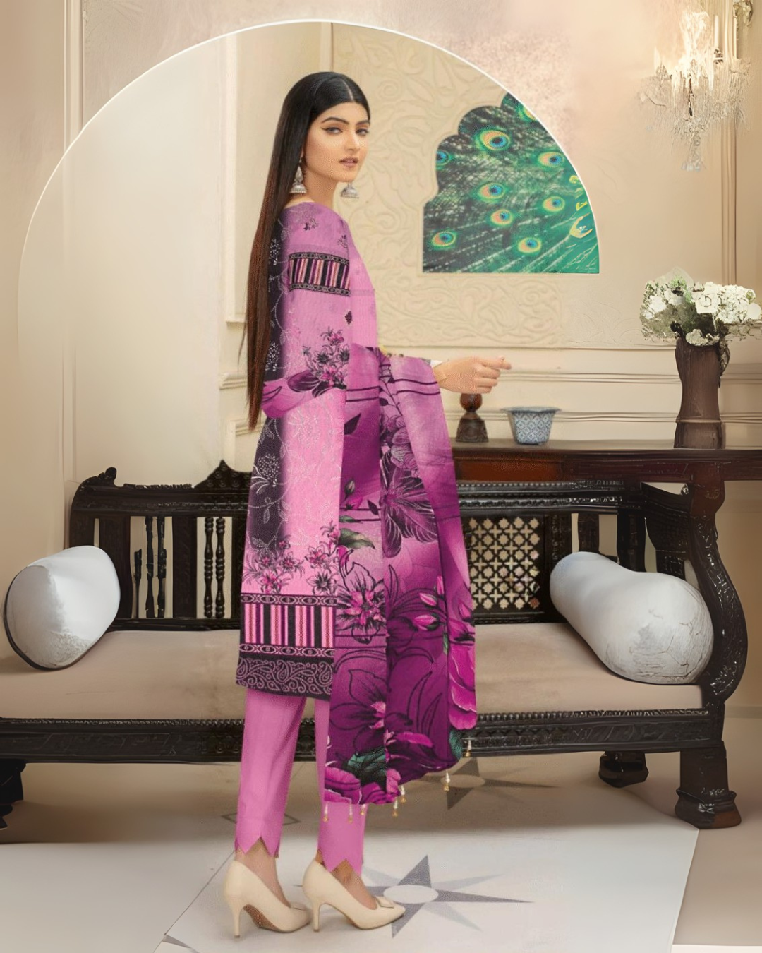 Pink Orchid 3 Piece Premium Lawn Suit