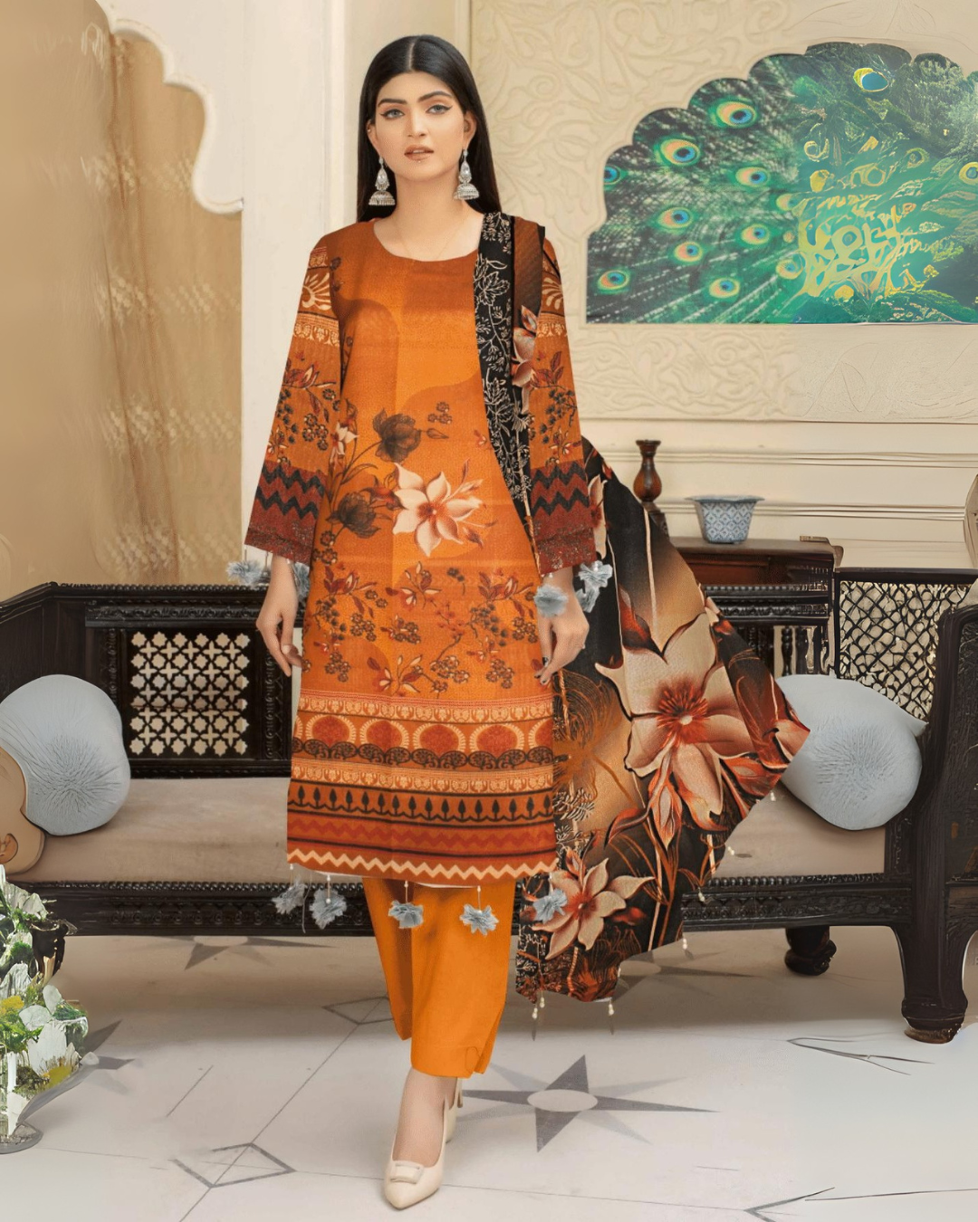 Amber Spice 3 Piece Premium Lawn Suit