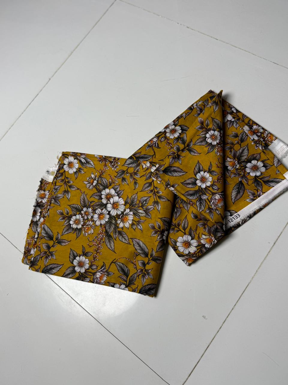 Mustard Bloom 2 Pc Lawn Suit Unstitched